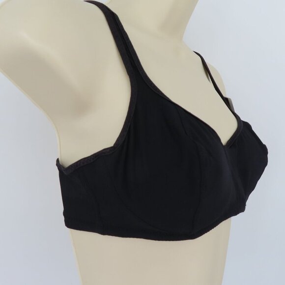 Vintage Barely There 36B Style 4328 Solid Black Underwire Microfiber Bra NEW NWT - Picture 2 of 15